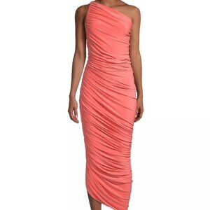 Norma Kamali Diana Ruched One-Shoulder Gown - NWT - Papaya